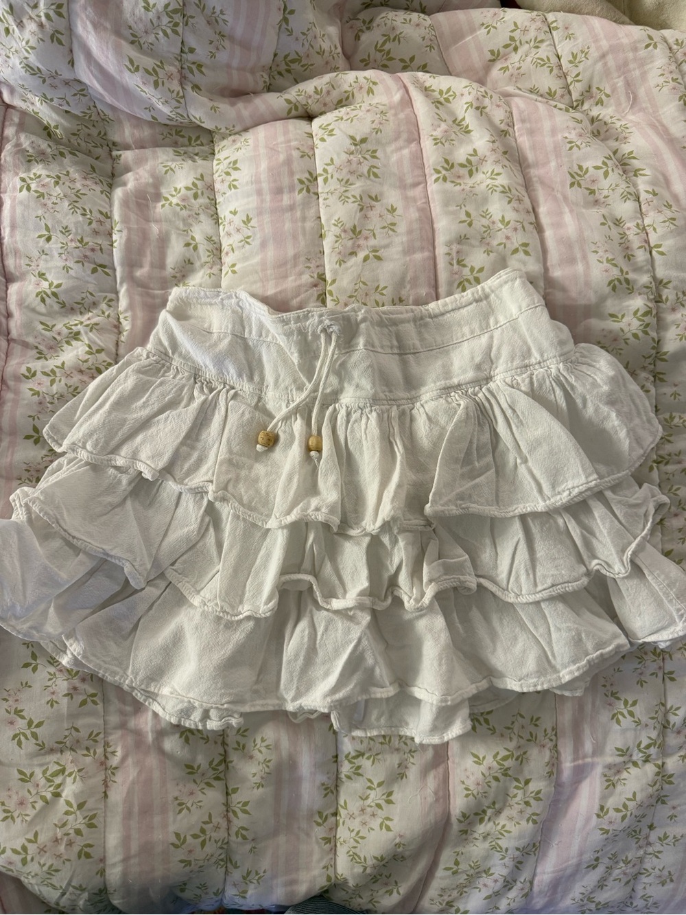 Seaspice White Tiered Ruffle Mini Skirt from Palmetto Moon